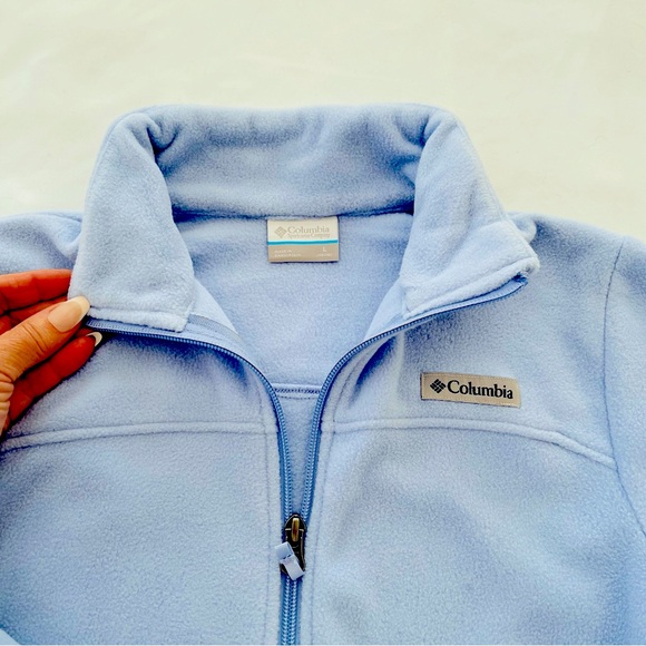 Columbia medium weight fleece zip jacket cardigan child’s L 14/16 - Picture 4 of 5